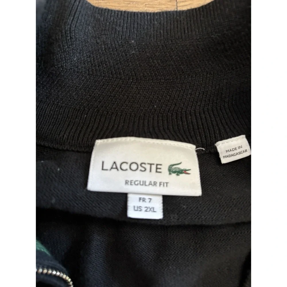 Lacoste France Full Zip Sweater Black XXL